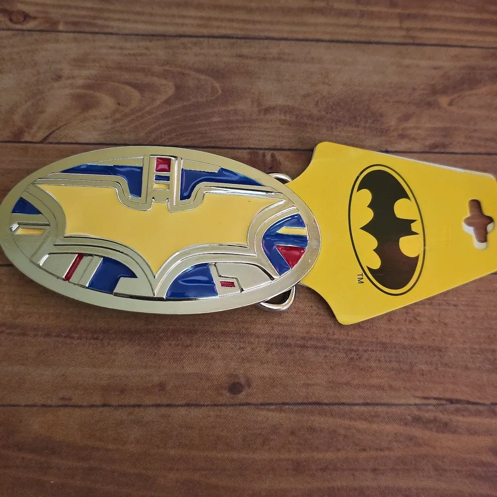 Batman Themed Symbol Yellow Belt Buckle